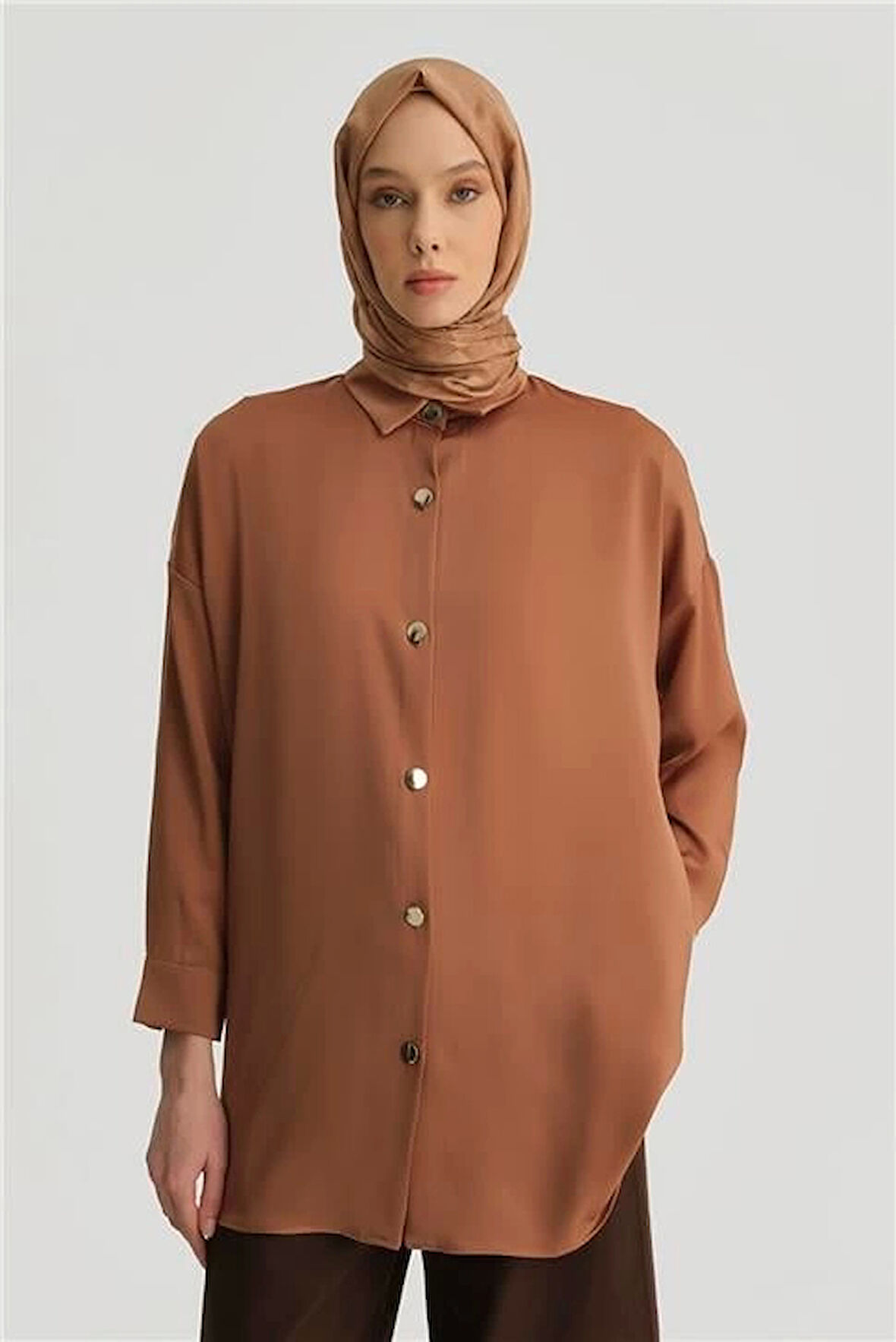 Armine Gömlek ORTD8300-1 Camel
