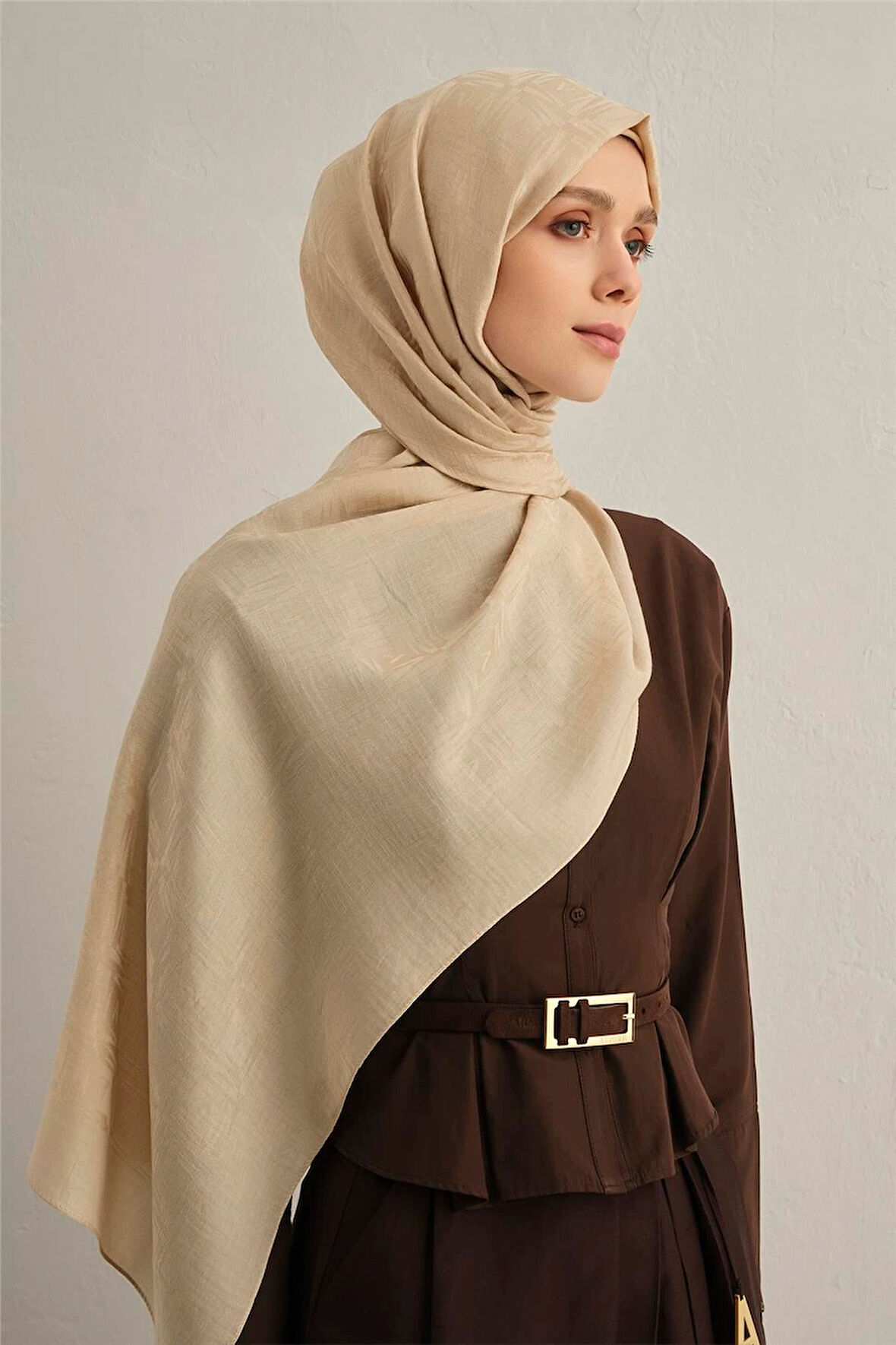 Lyocell Naia Kare Monogram Şal 6