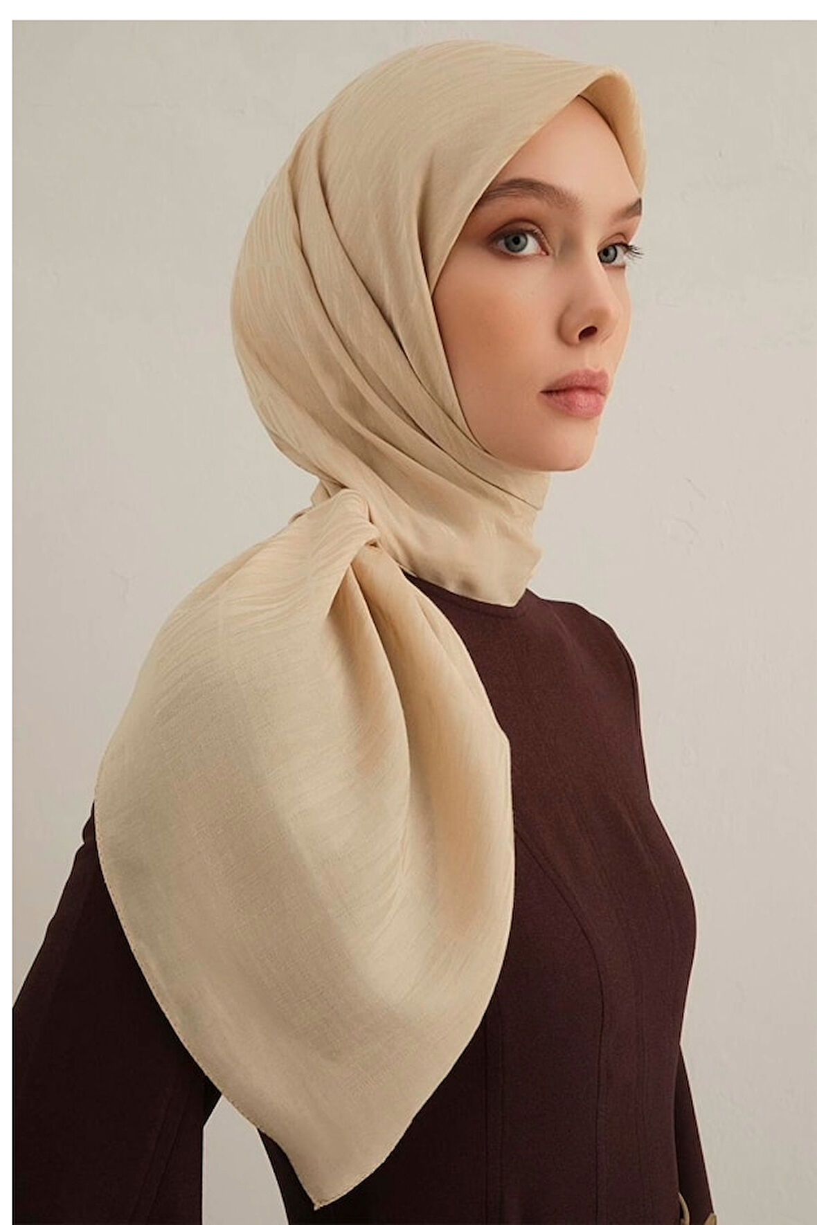 Armine Lyocell Eşarp 3-64 Krem Desenli 47360