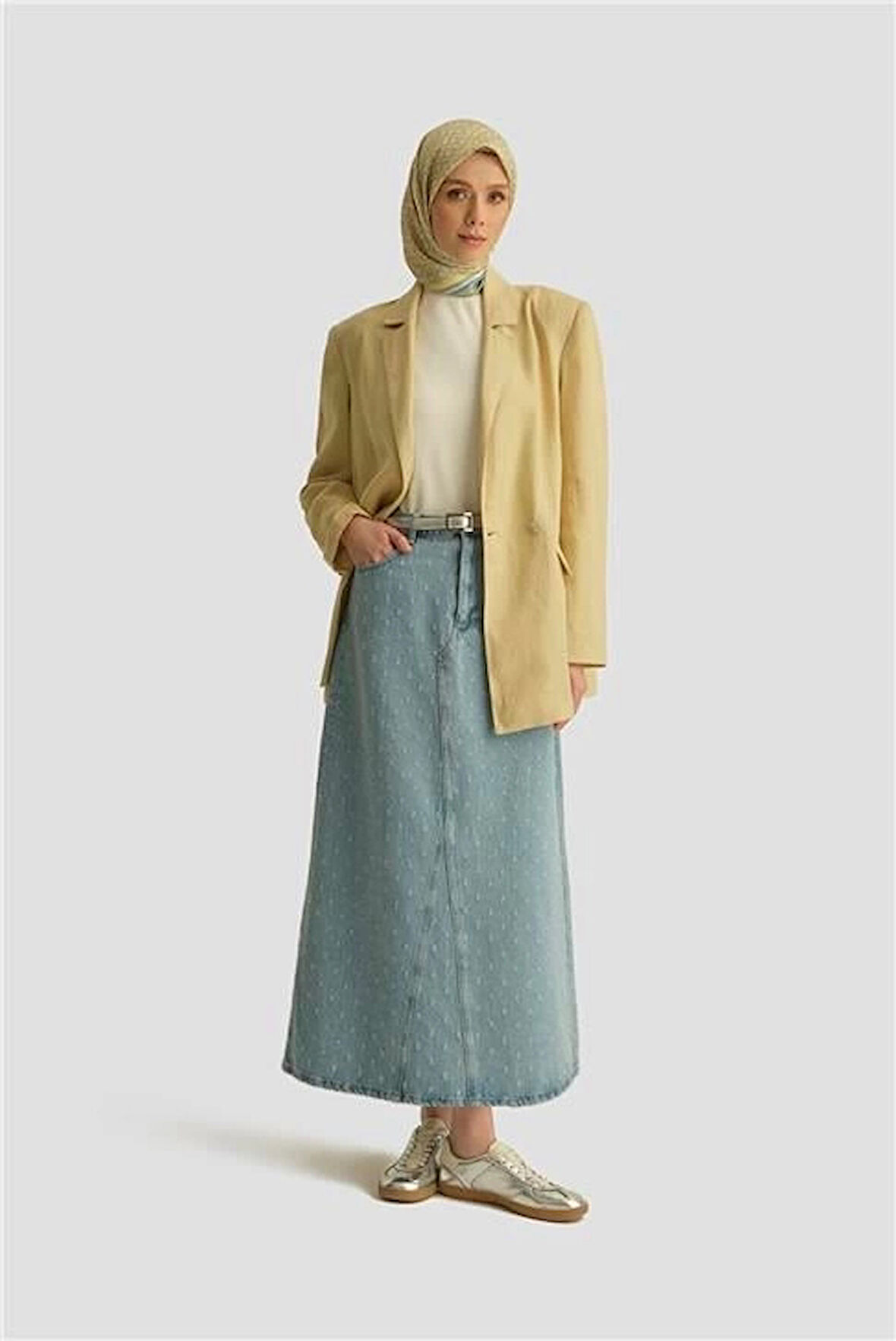 Armine Denim Etek 25YD9125 Mavi