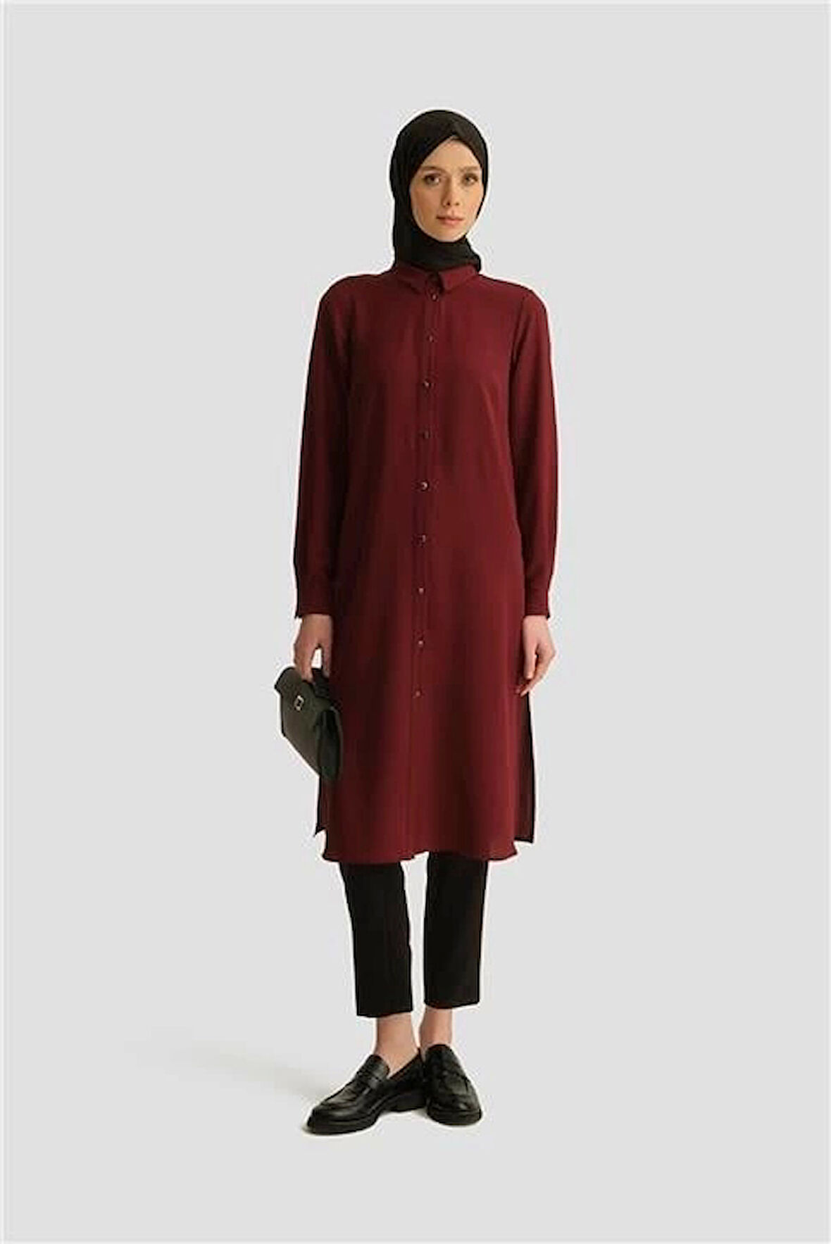 Armine A Logolu Tunik 25YH411 Bordo