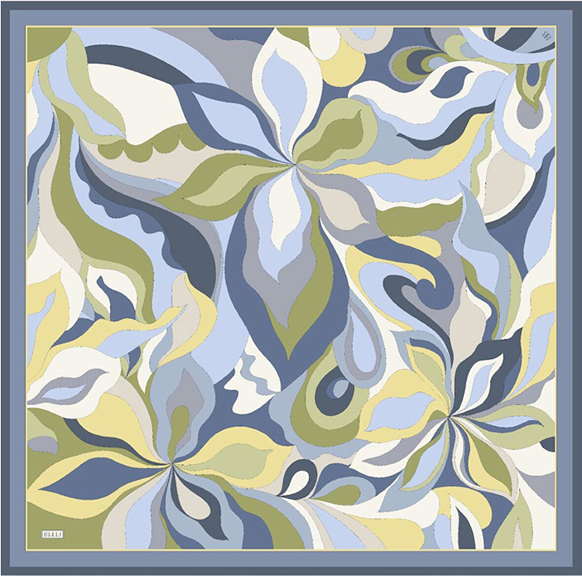 Saf İpek Eşarp 4108D02( Twill İpek) -86 Mavi