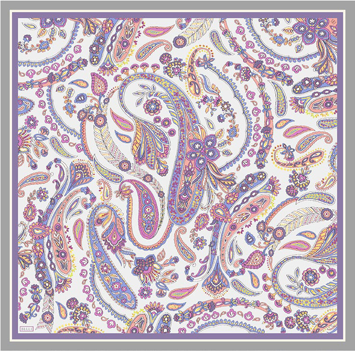 Saf İpek Eşarp 4111D02( Twill İpek) -35 Gri