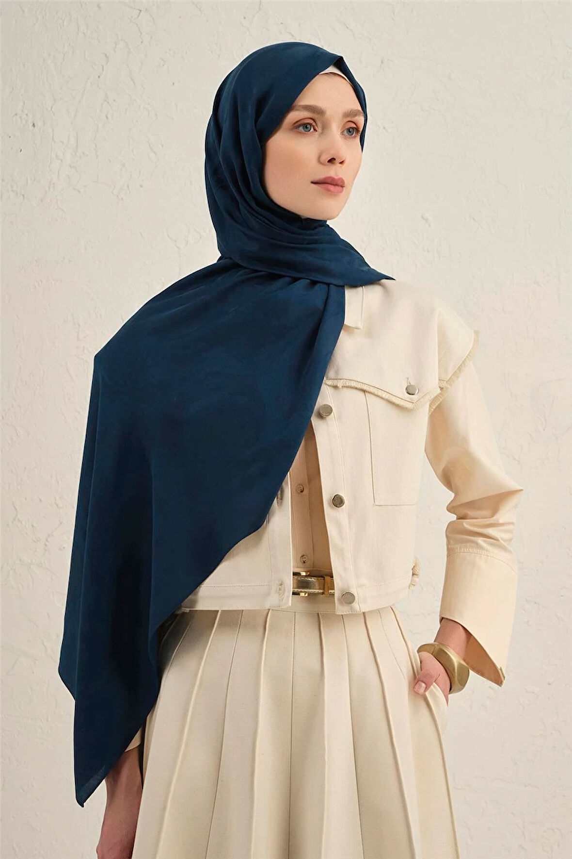 Lyocell Viscon Dalga Desen Şal 1