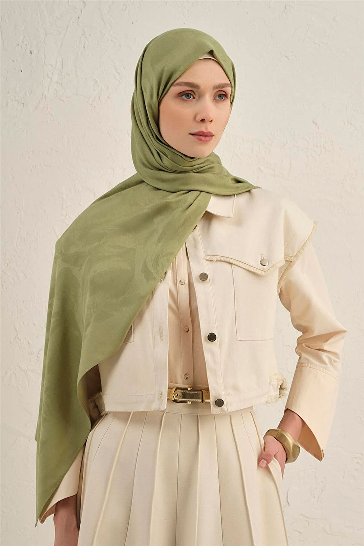 Lyocell Viscon Dalga Desen Şal 1