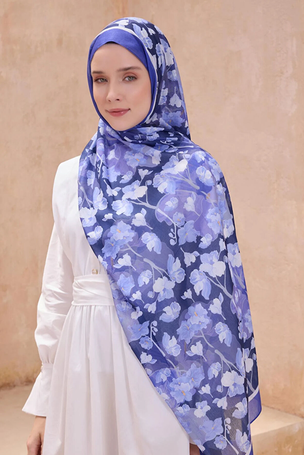 Belli Fresh Tela Şal 4 Mor Karışık Desen 49706