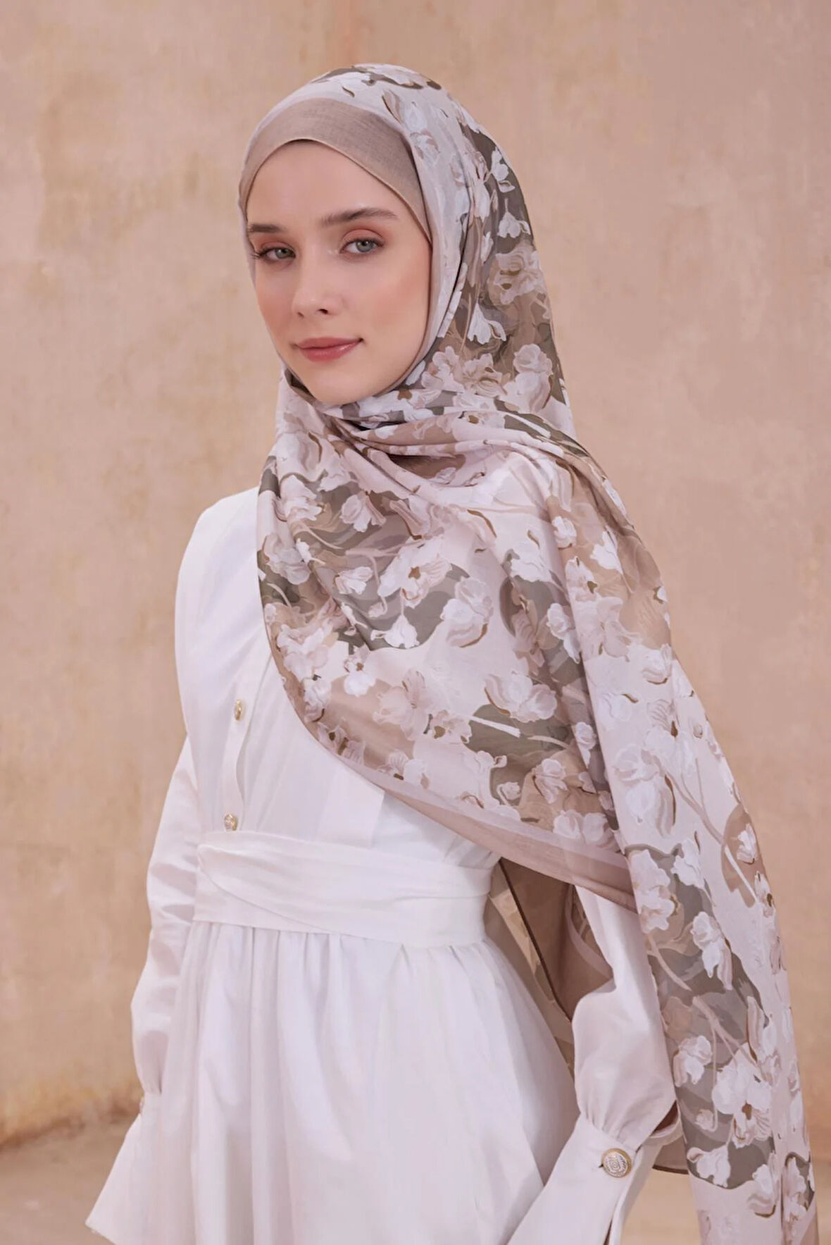 Belli Fresh Tela Şal 4-18 Krem Karışık Desen 49717