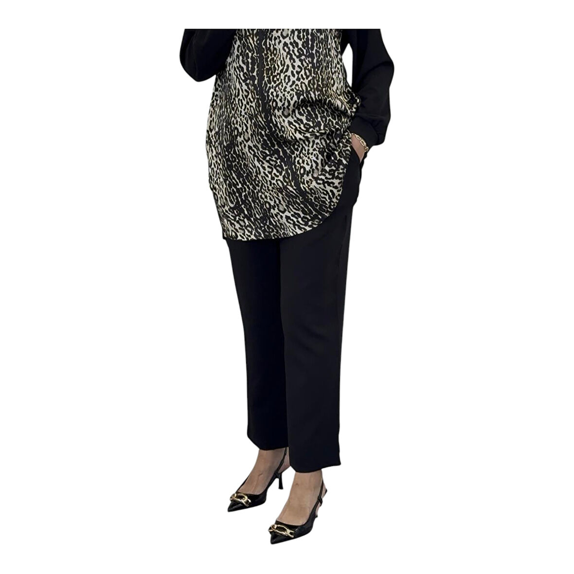 Kadın Beli Lastikli Havuç Kesim Pantolon 25KT205