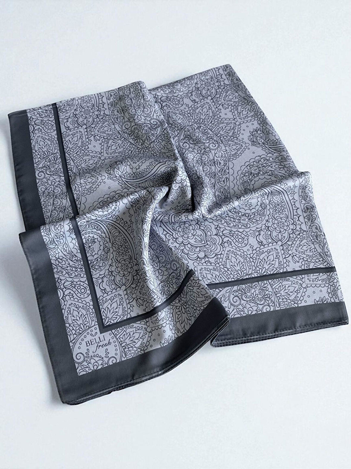 Belli Fresh Twist Eşarp 08 Gri Karışık Desen 49734