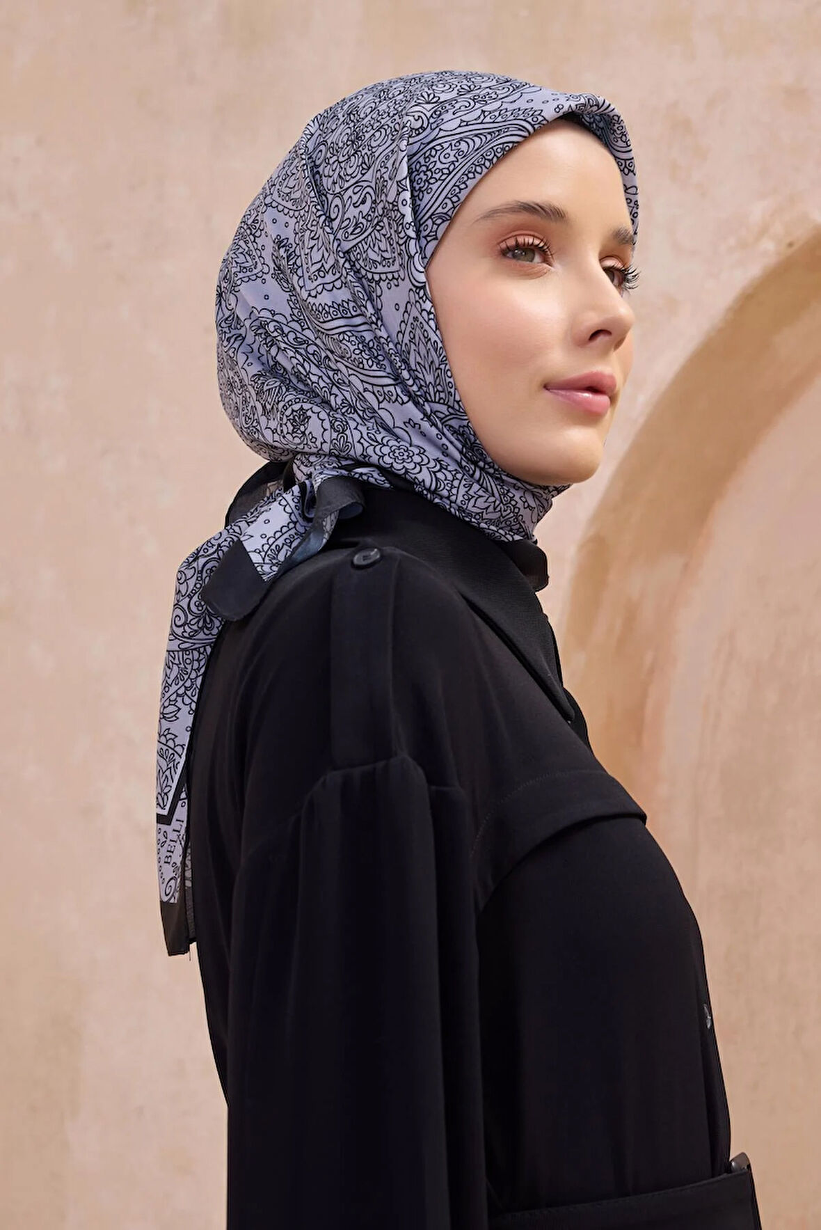 Belli Fresh Twist Eşarp 30 Gri Karışık Desen 49741