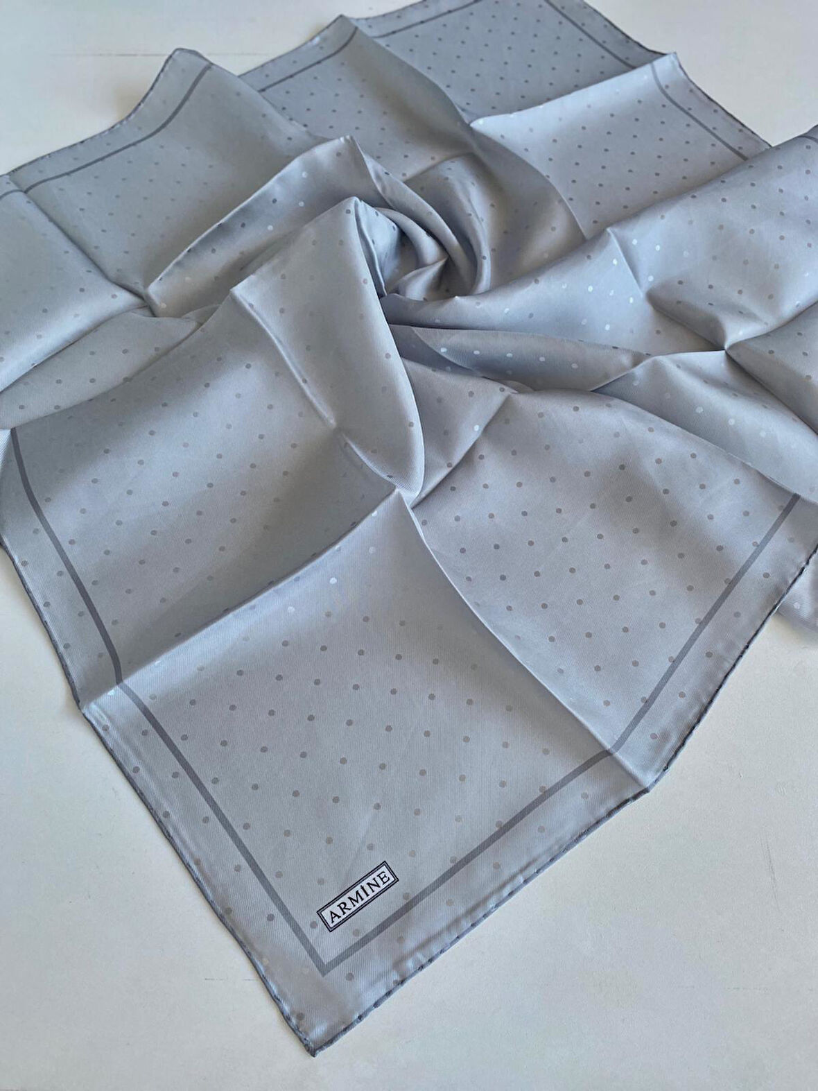 Armine Tivil Saf Jakar İpek 8668-24 Gümüş