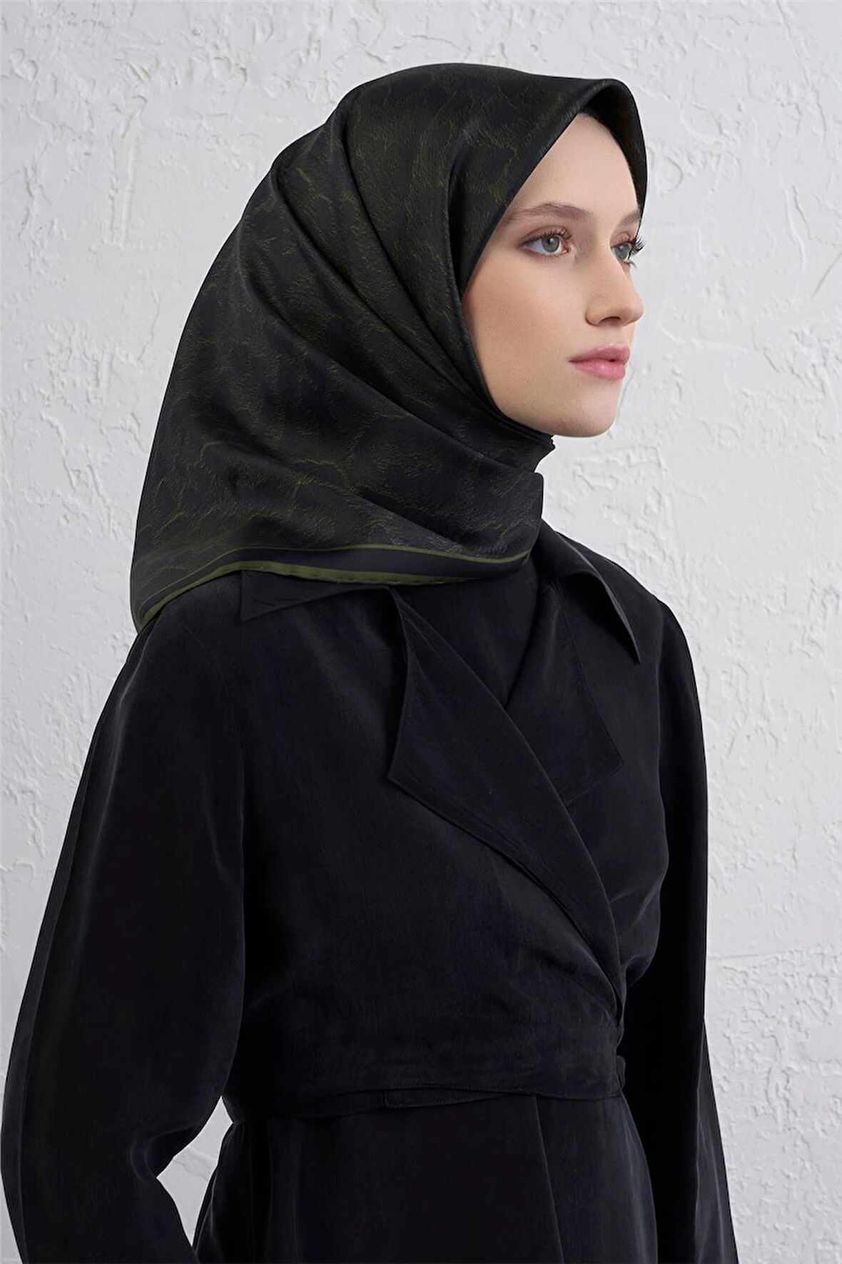 Klasik Desen Twill İpek Eşarp -2025/2026 -9408D