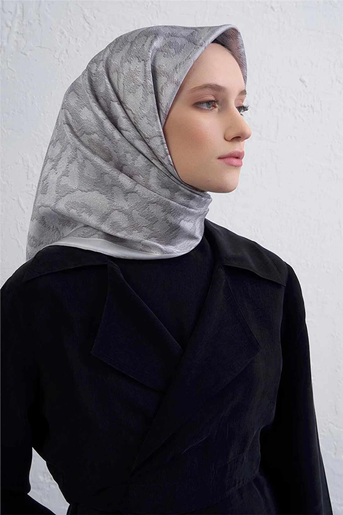 Klasik Desen Twill İpek Eşarp -2025/2026 -9408D