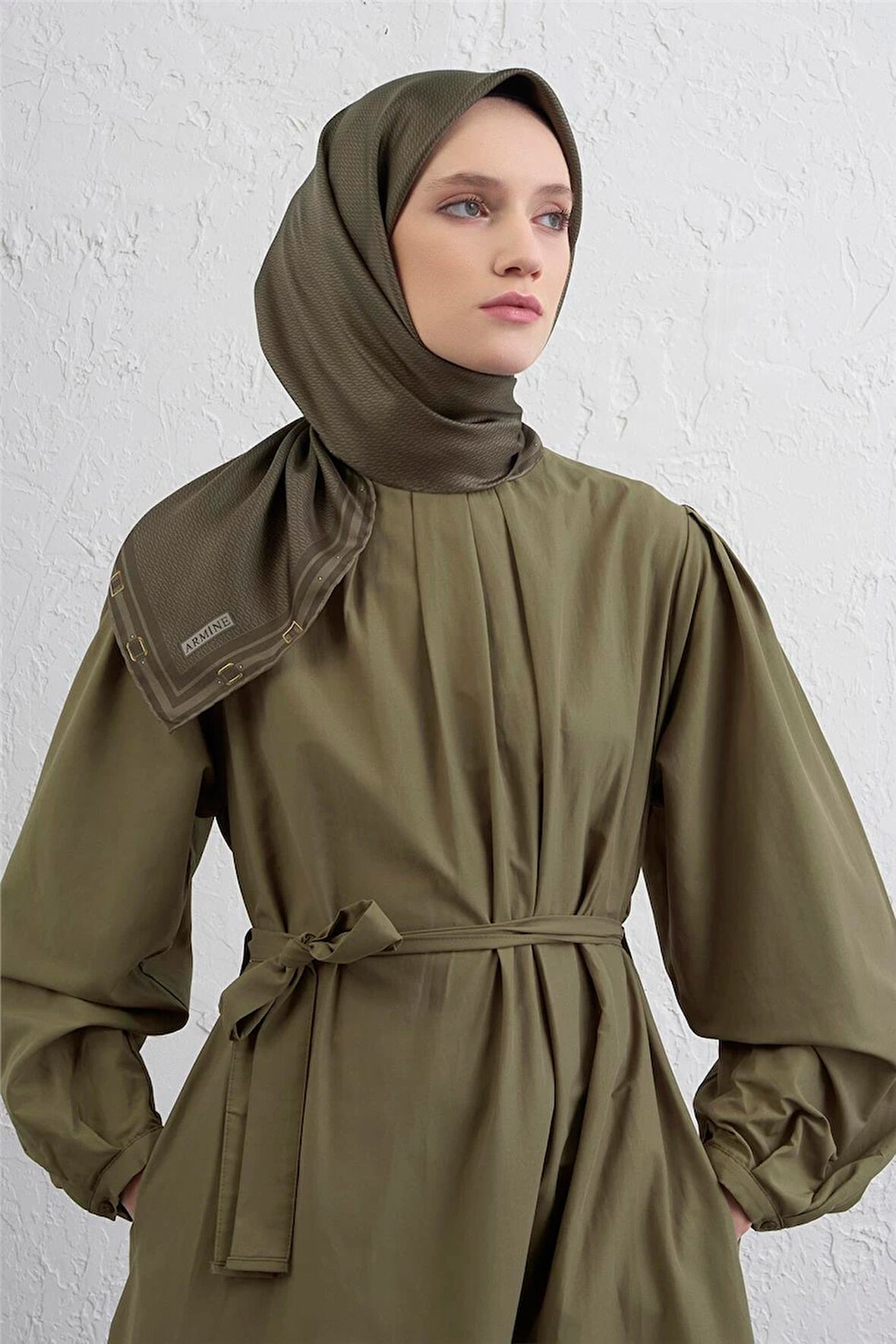 Soyut DesenTwill İpek Eşarp -2025/2026 -9401D