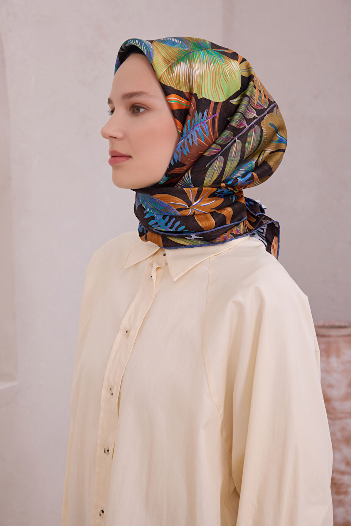 Saf İpek Twill Eşarp 4225D01 04