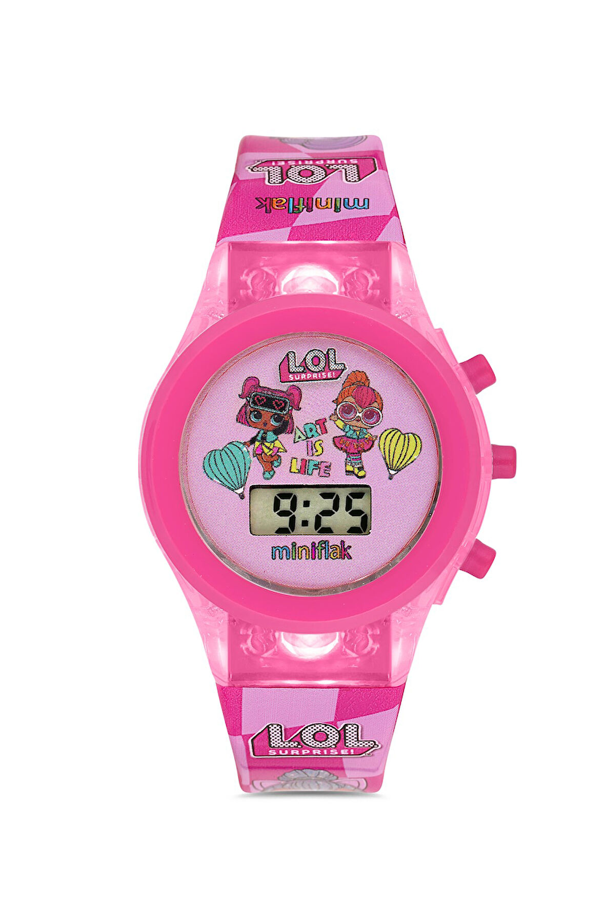 Miniflak LOL Surprise! Lisanslı LOL7001 Pembe Işıklı Çocuk Saati