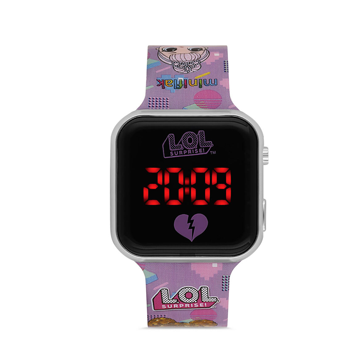 Miniflak LOL Surprise! Lisanslı LOL8002 Lila Square Led Çocuk Saati