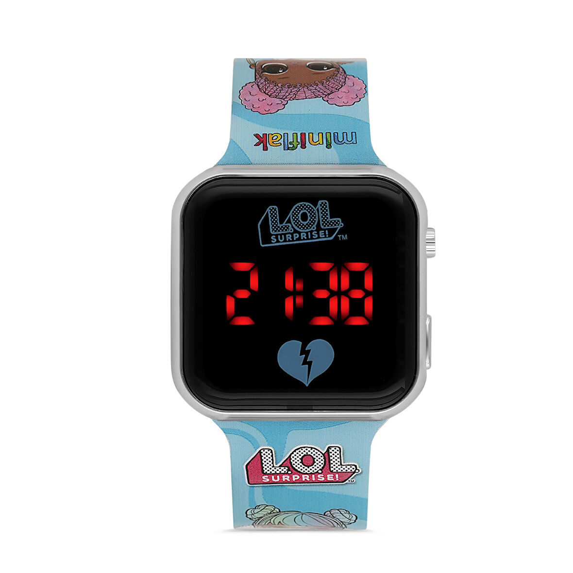 Miniflak LOL Surprise! Lisanslı LOL8003 Turkuaz Square Led Çocuk Saati