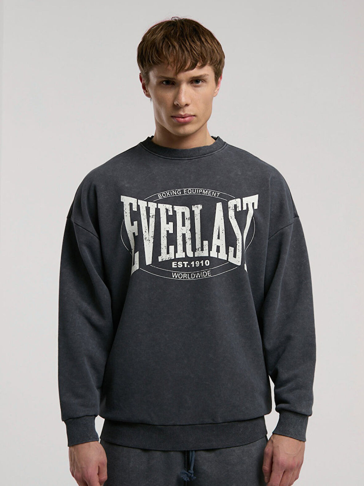 Everlast Authentic Boxing Oversize Antrasit Erkek Sweatshirt