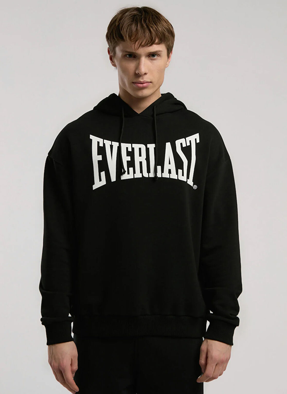 Everlast TM0050 167-Ever Classics Comfort Siyah Kapüşon Yaka Regular Fit Baskılı Erkek Sweatshırt