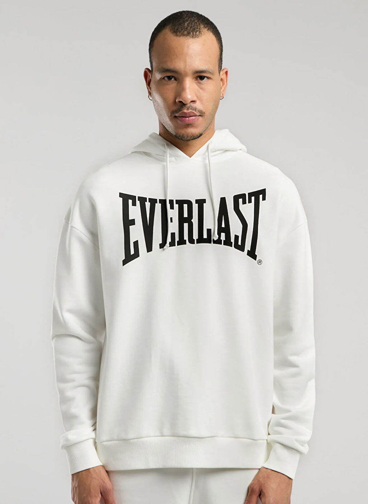 Everlast TM0050 112-Ever Classics Comfort Beyaz Kapüşon Yaka Regular Fit Baskılı Erkek Sweatshırt