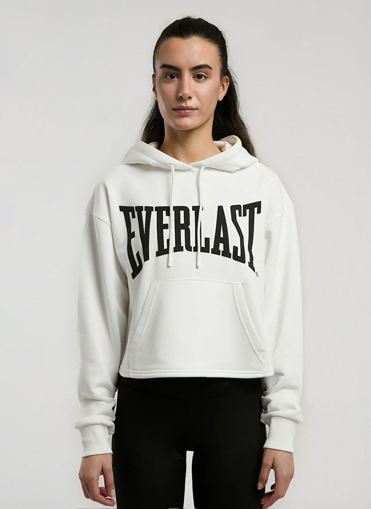 Everlast TW0032 112-Ever Classics Wmn Beyaz Kapüşon Yaka Regular Fit Baskılı Kadın Sweatshırt
