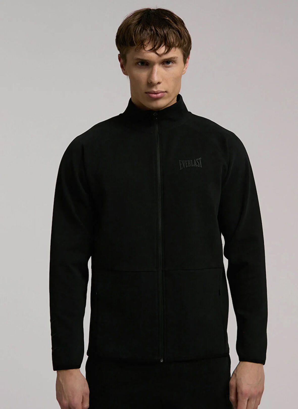 Everlast TM0004 167-Ever Relaxed Regular Siyah Regular Fit Düz Erkek Zip Ceket