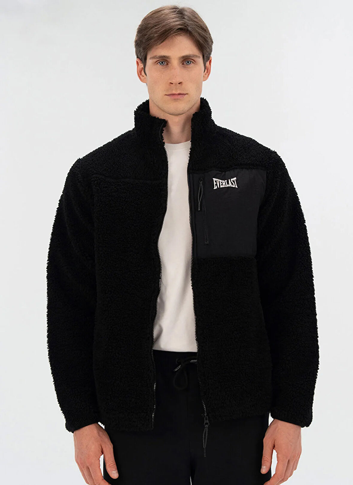 Everlast TM0110 167-Ever Winter Essentials Siyah Regular Fit Düz Erkek Zip Ceket