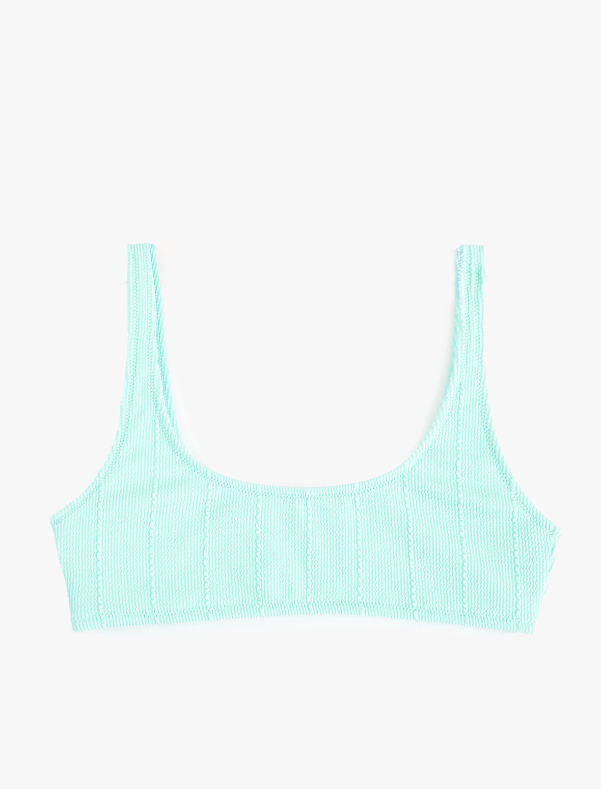 Spor U Yaka Dokulu Bralet Bikini Üstü