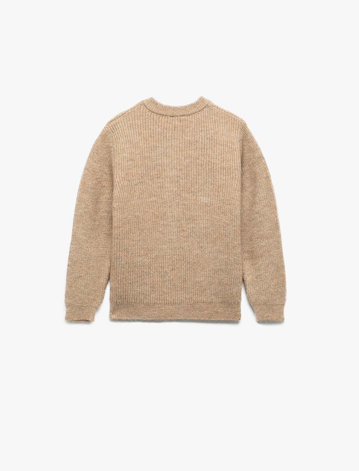 Düğmeli Uzun Kollu Yuvarlak Yaka Basic Triko Hırka