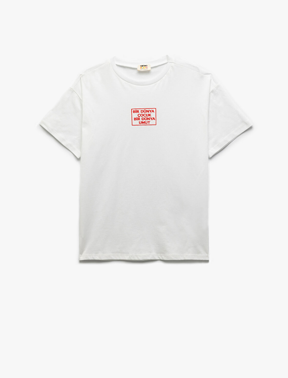 Bisiklet Yaka Kısa Kollu Pamuklu Baskılı Tişört