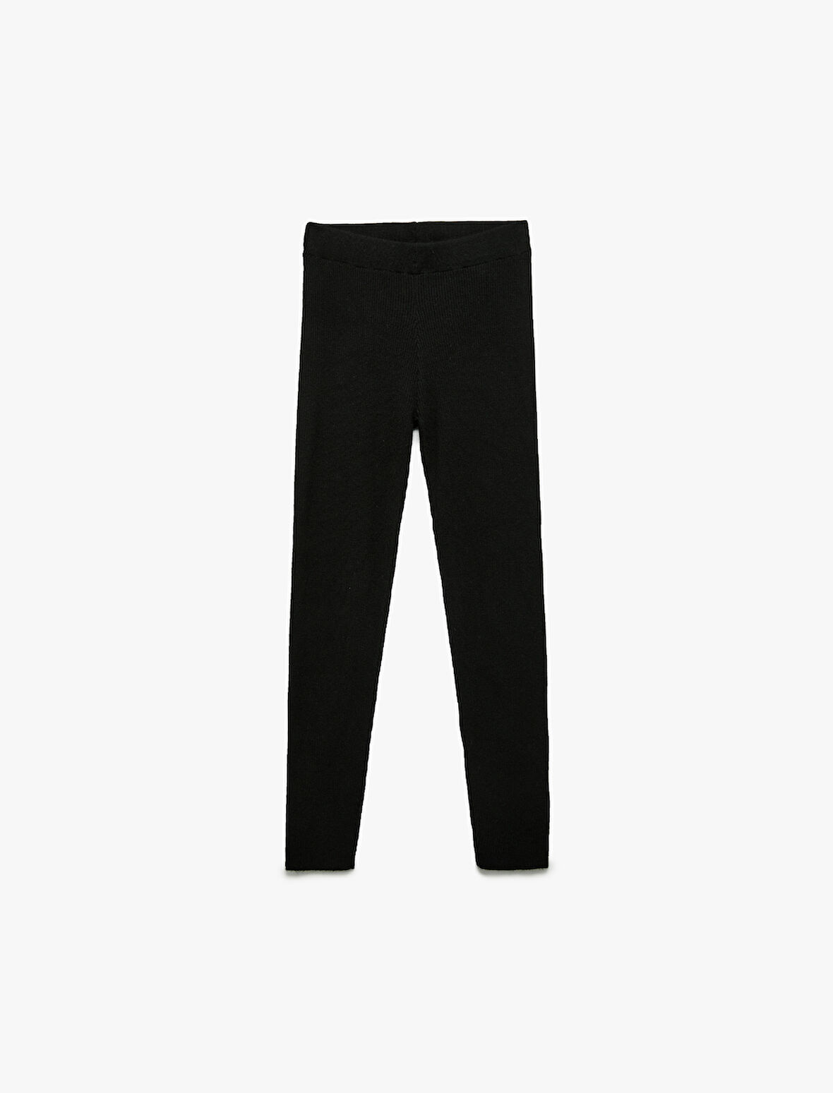 Viskon Karışımlı Ribanalı Dar Kesim Basic Triko Pantolon