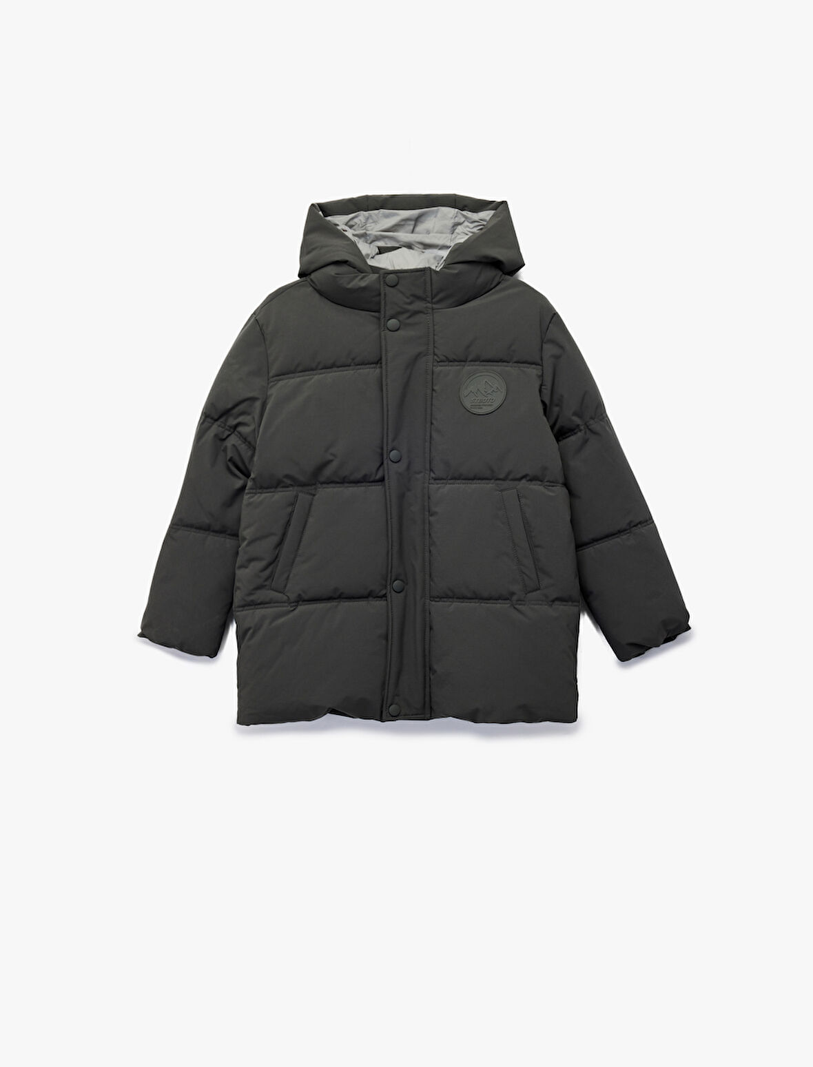 Cep Detaylı Uzun Kollu Su İtici Kapşonlu Mont