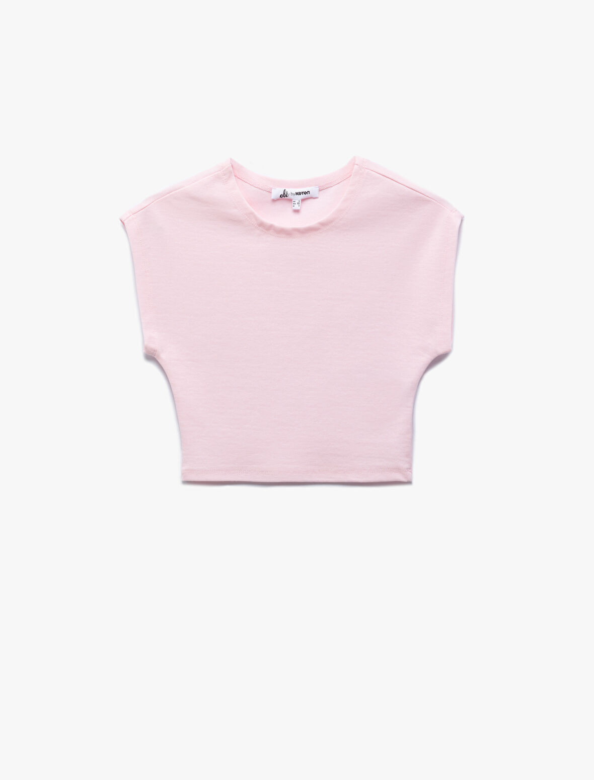 Bisiklet Yaka Kolsuz Modal Karışımlı Slim Fit Crop Kadın Tişört