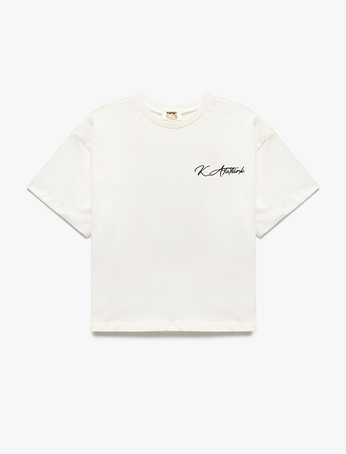 Atatürk Baskılı  23 Nisan Temalı Kısa Kollu Pamuklu Tişört