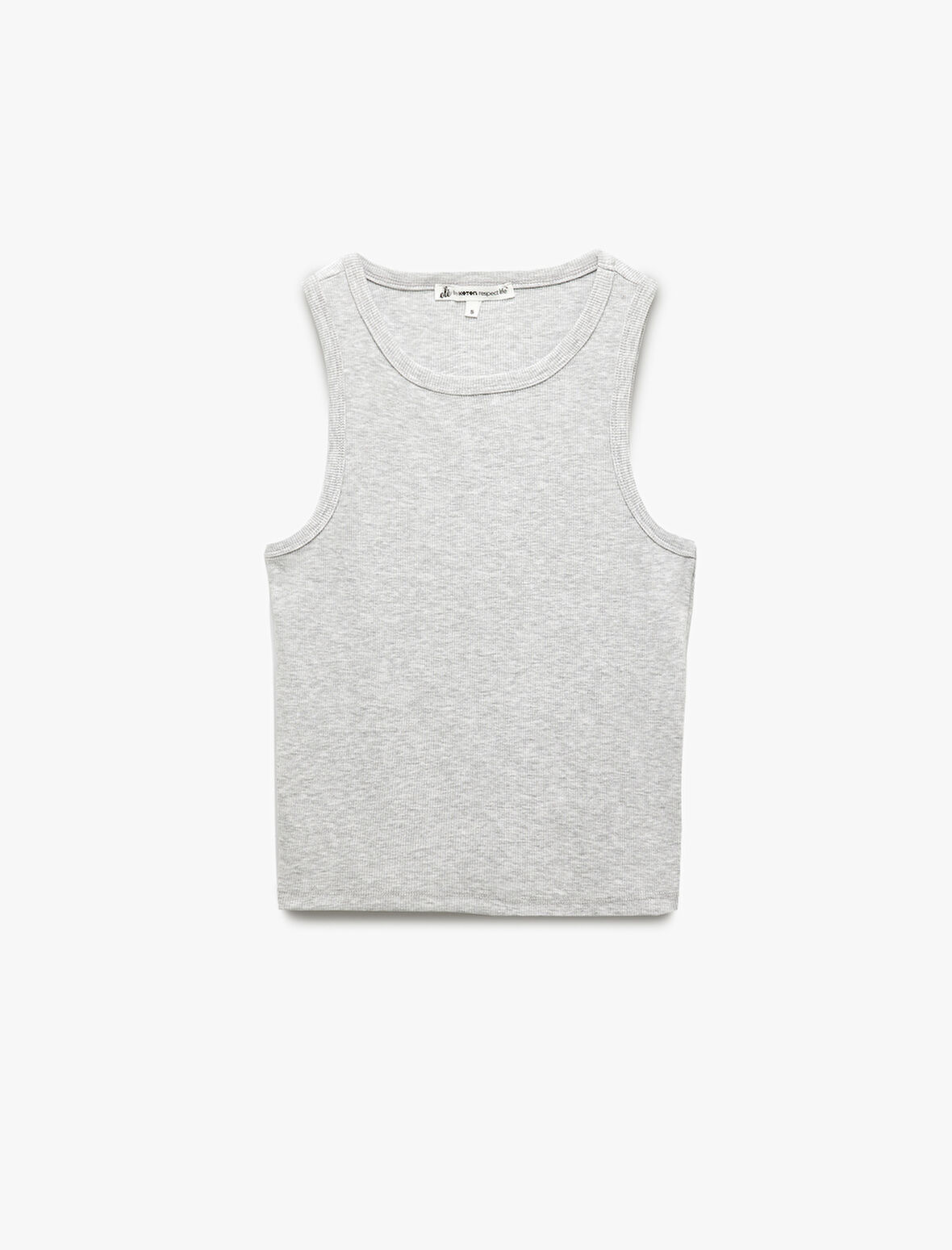 Bisiklet Yaka Kolsuz Slim Fit Basic Atlet