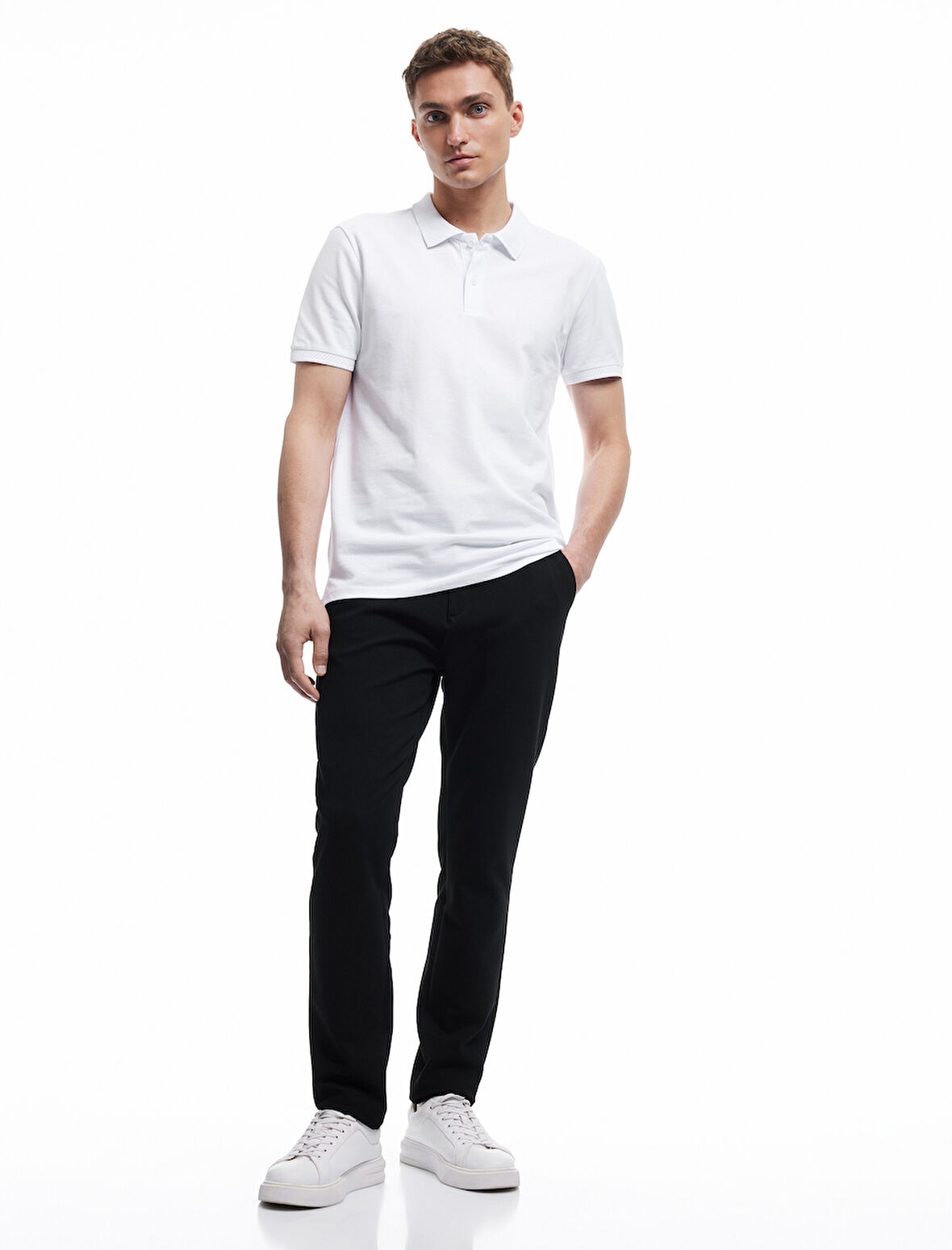 Normal Bel Cep Detaylı Slim Fit Chino Pantolon