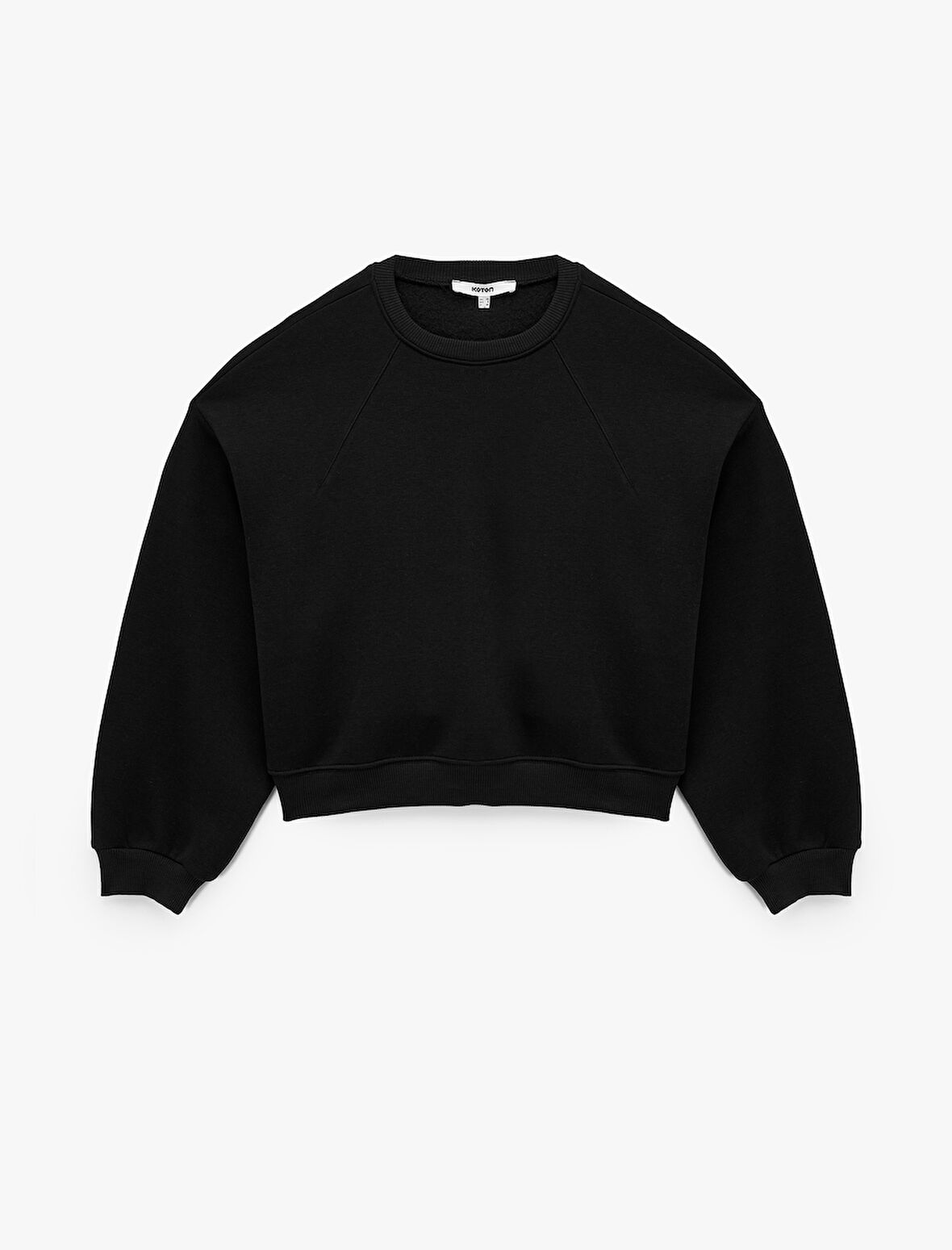 Regular Fit Üç İplik Uzun Kollu Bisiklet Yaka Basic Sweatshirt