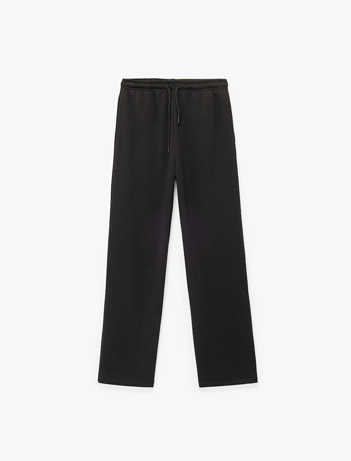 Normal Bel Üç İplik Nervürlü Cepli Eşofman Altı