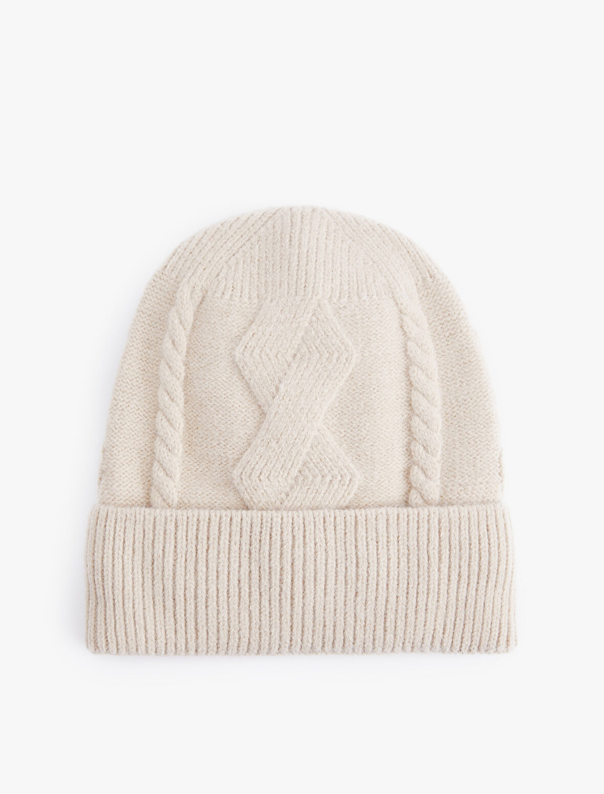 Katlı Saç Örgüsü Dokulu Örgü Bere