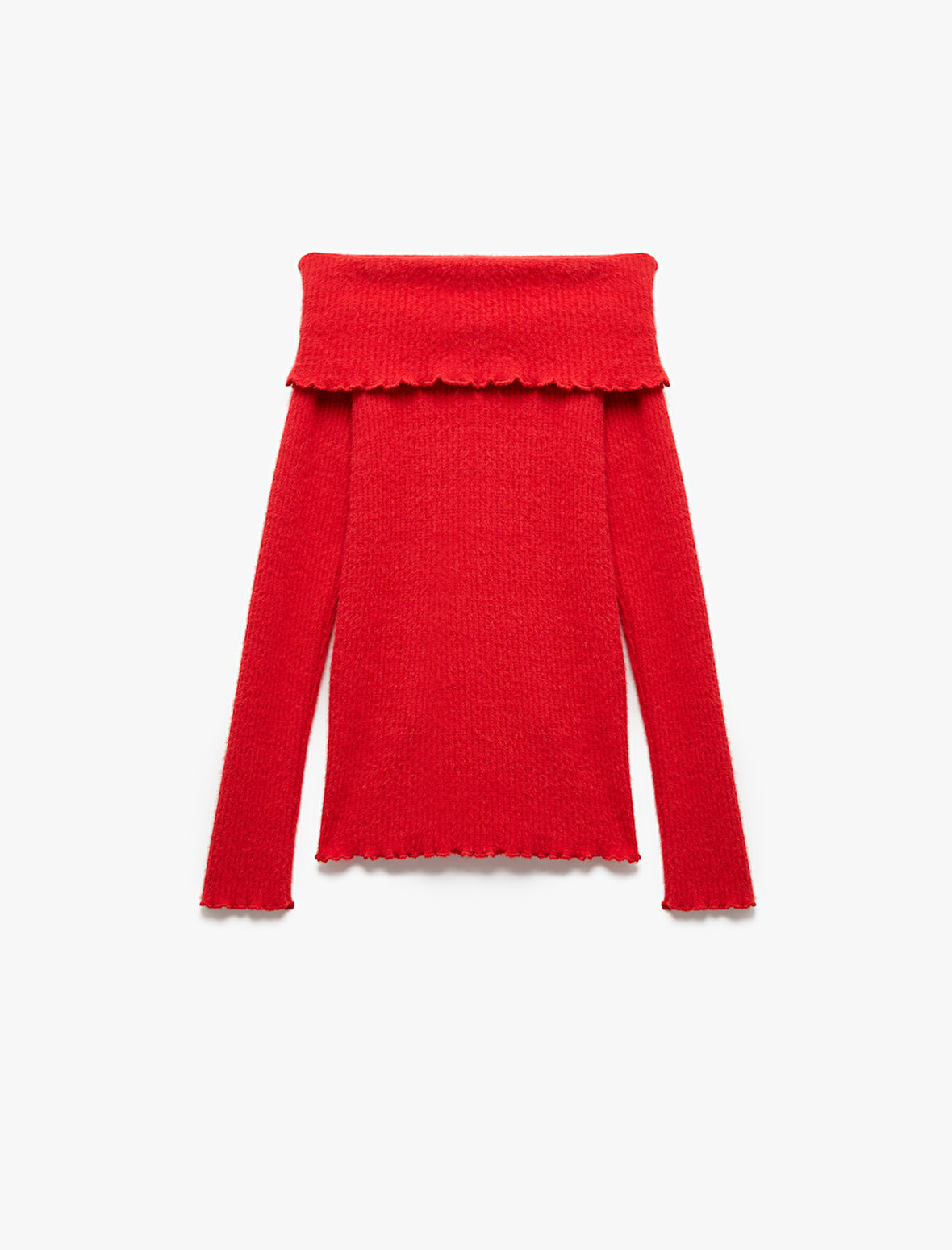 Omzu Açık Uzun Kollu Tişört