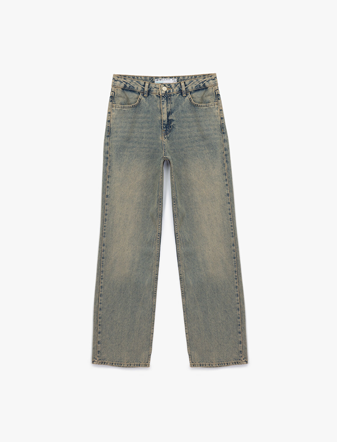 Pamuklu Düz Kesim Düz Paça Jean Pantolon - Straight Jeans