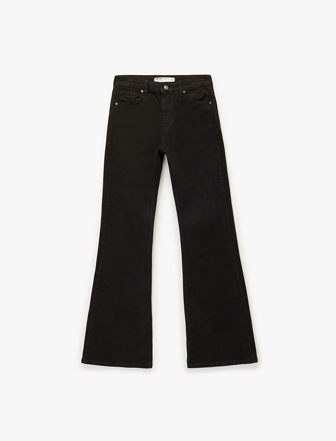 Yüksek Bel Dar Kalıp Pamuklu İspanyol Paça Jean Pantolon - Flare Jeans