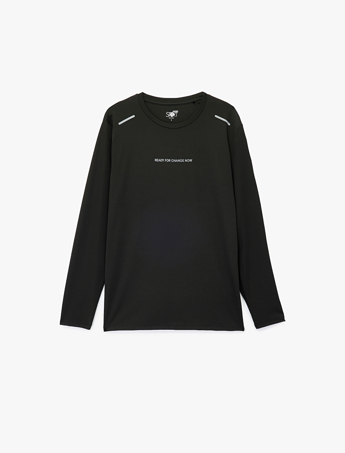 Uzun Kollu Baskılı Bisiklet Yaka Spor Tişört