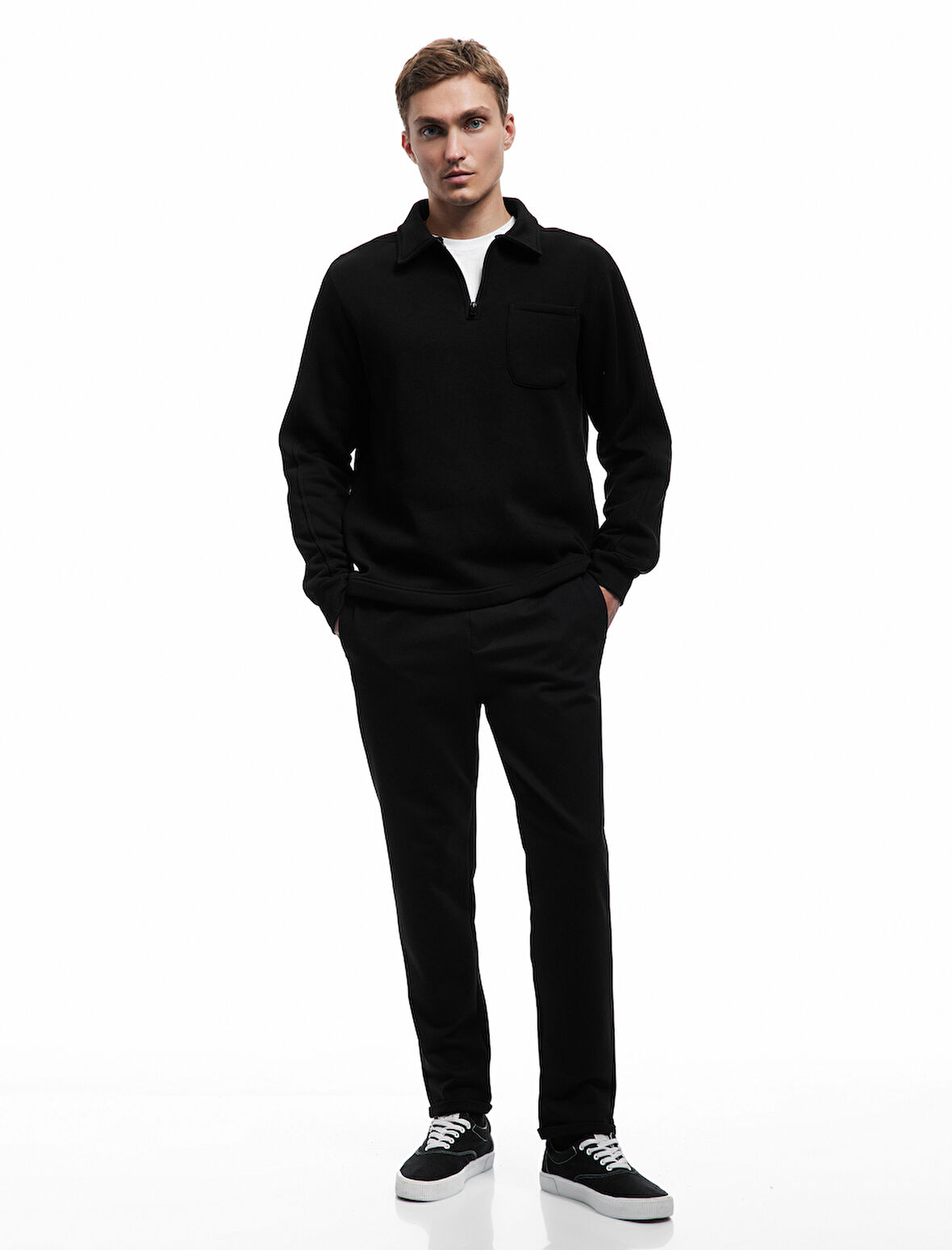 Straight Fit Cep Detaylı Rahat Kesim Beli Bağcıklı Pantolon
