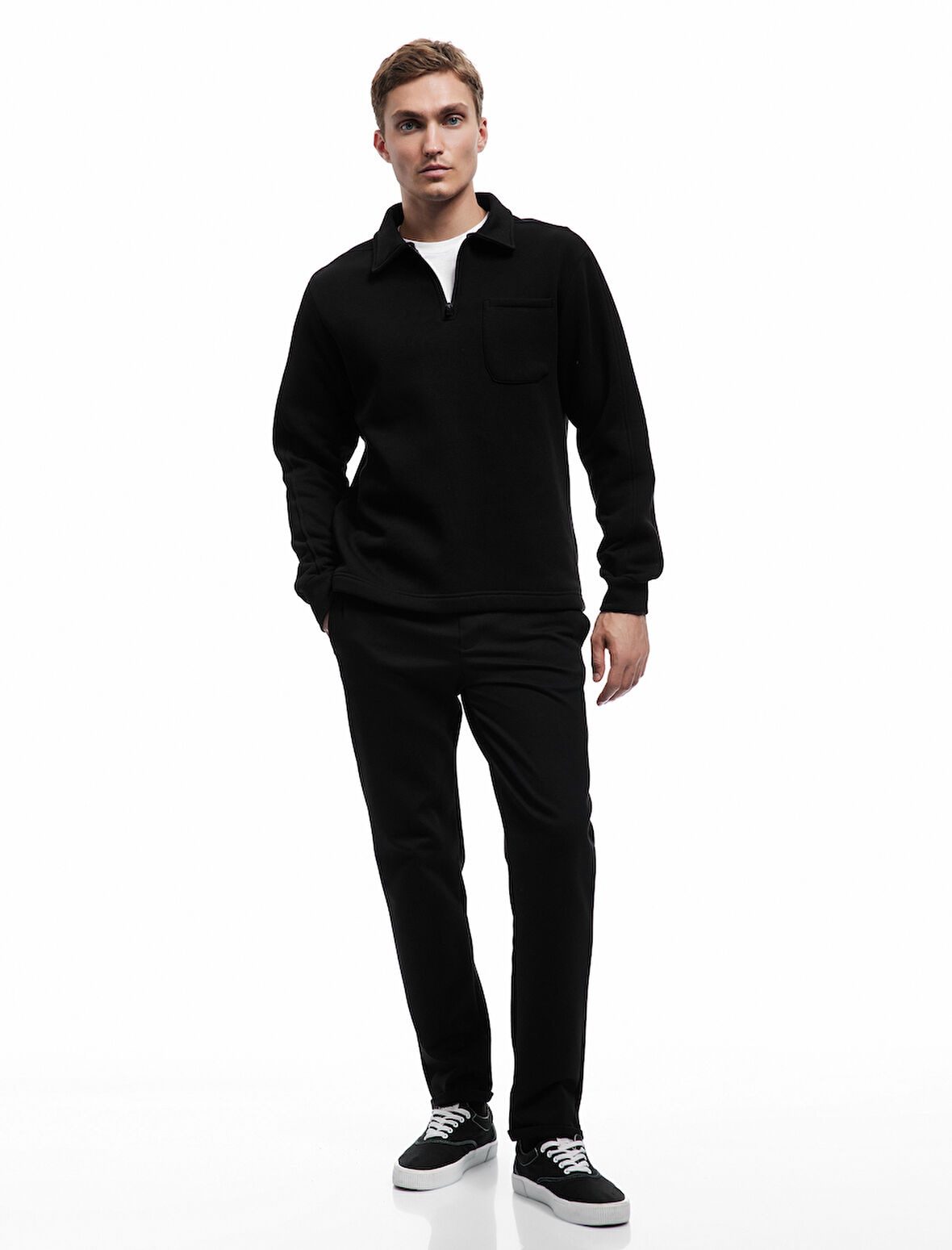 Straight Fit Cep Detaylı Rahat Kesim Beli Bağcıklı Pantolon