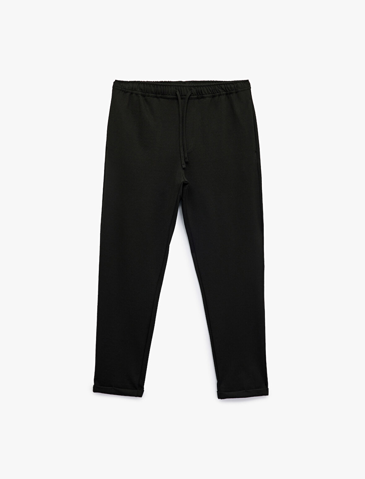 Straight Fit Pike Kumaş Cep Detaylı Beli Bağcıklı Pantolon