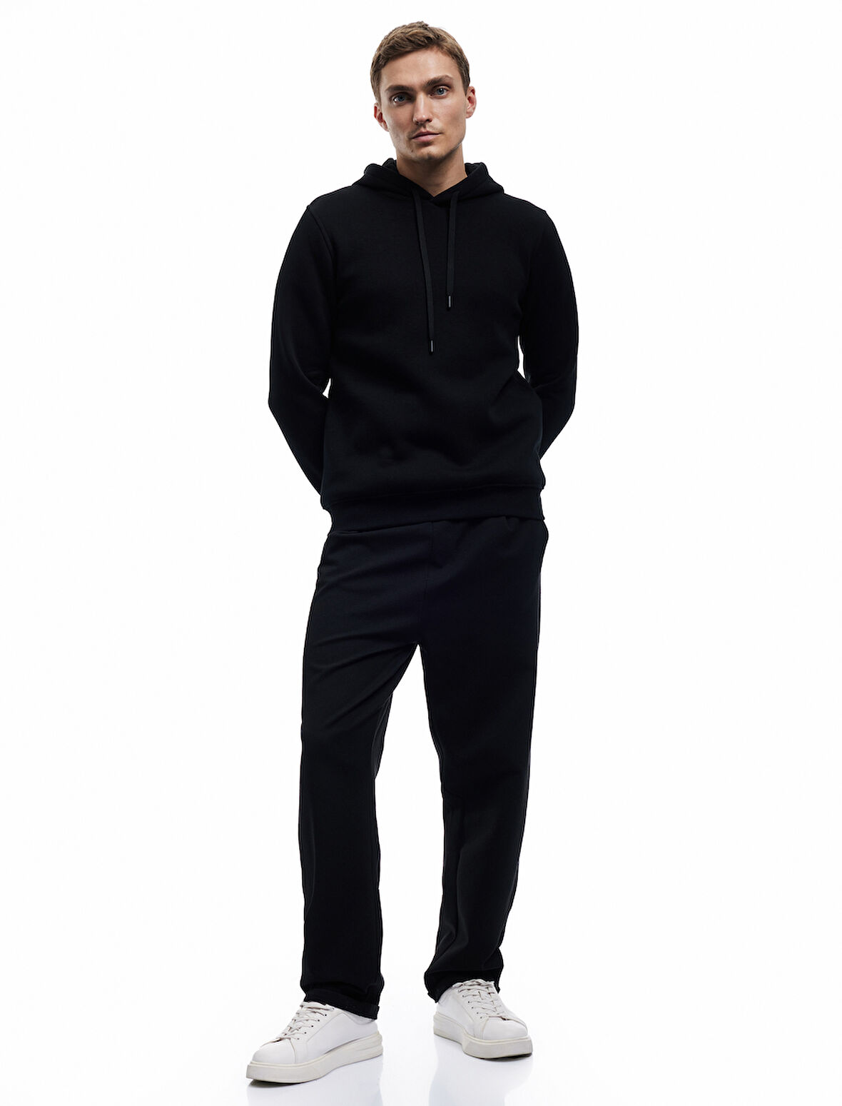 Beli Bağcıklı Cepli Katlamalı Paça Pantolon Görünümlü Eşofman Altı