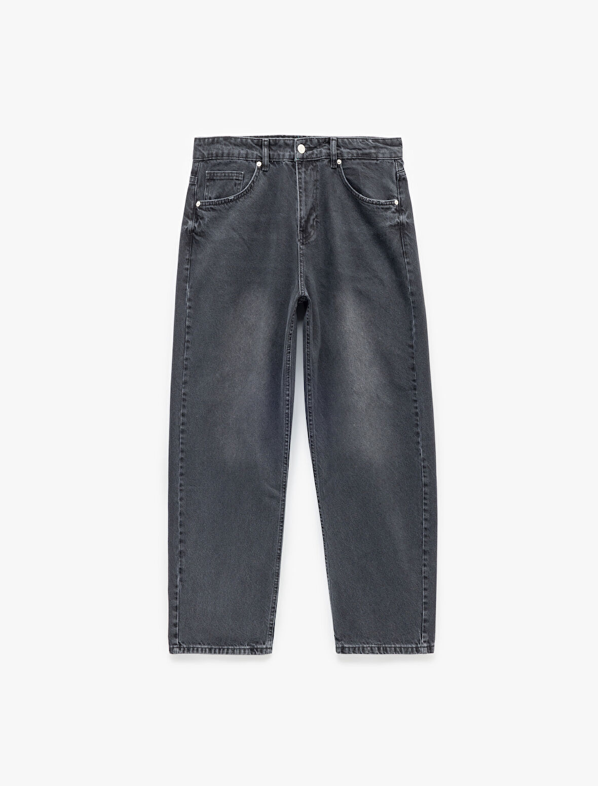 Pamuklu Cep Detaylı Bol Baggy Jean Pantolon