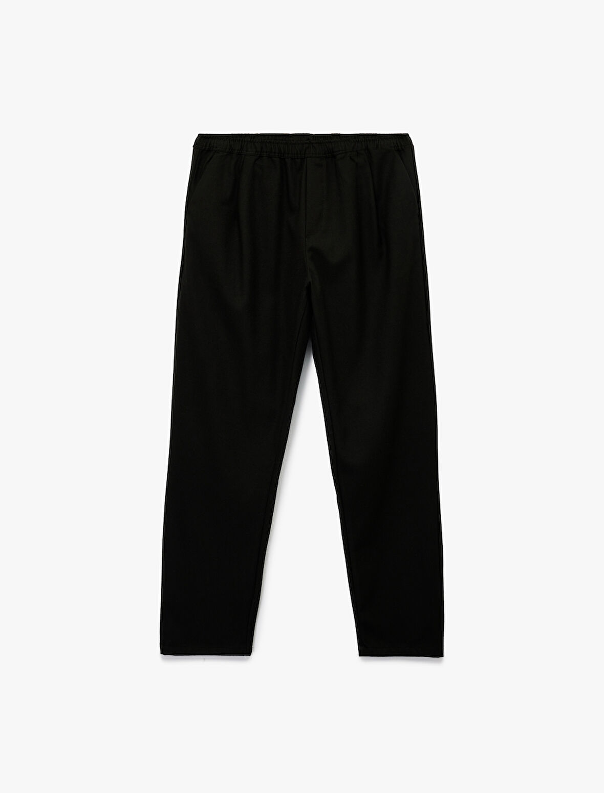 Cep Detaylı Viskon Karışımlı Beli Lastikli Pantolon